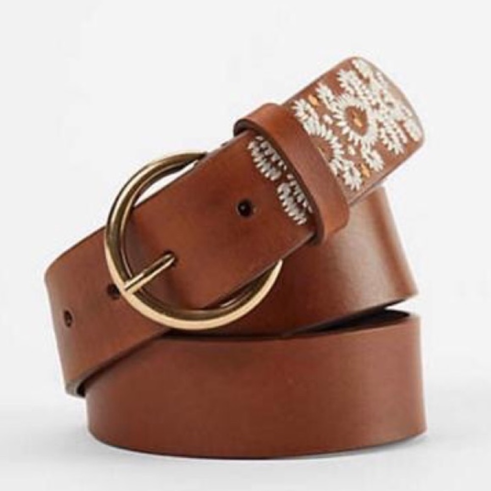 J. Jill NWT Leather Embroidered Belt